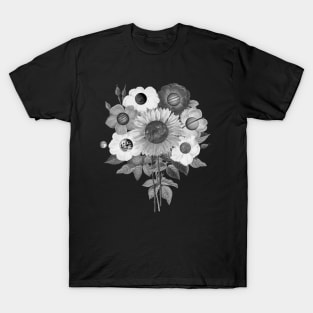 SunFlower System Planets Black and White T-Shirt